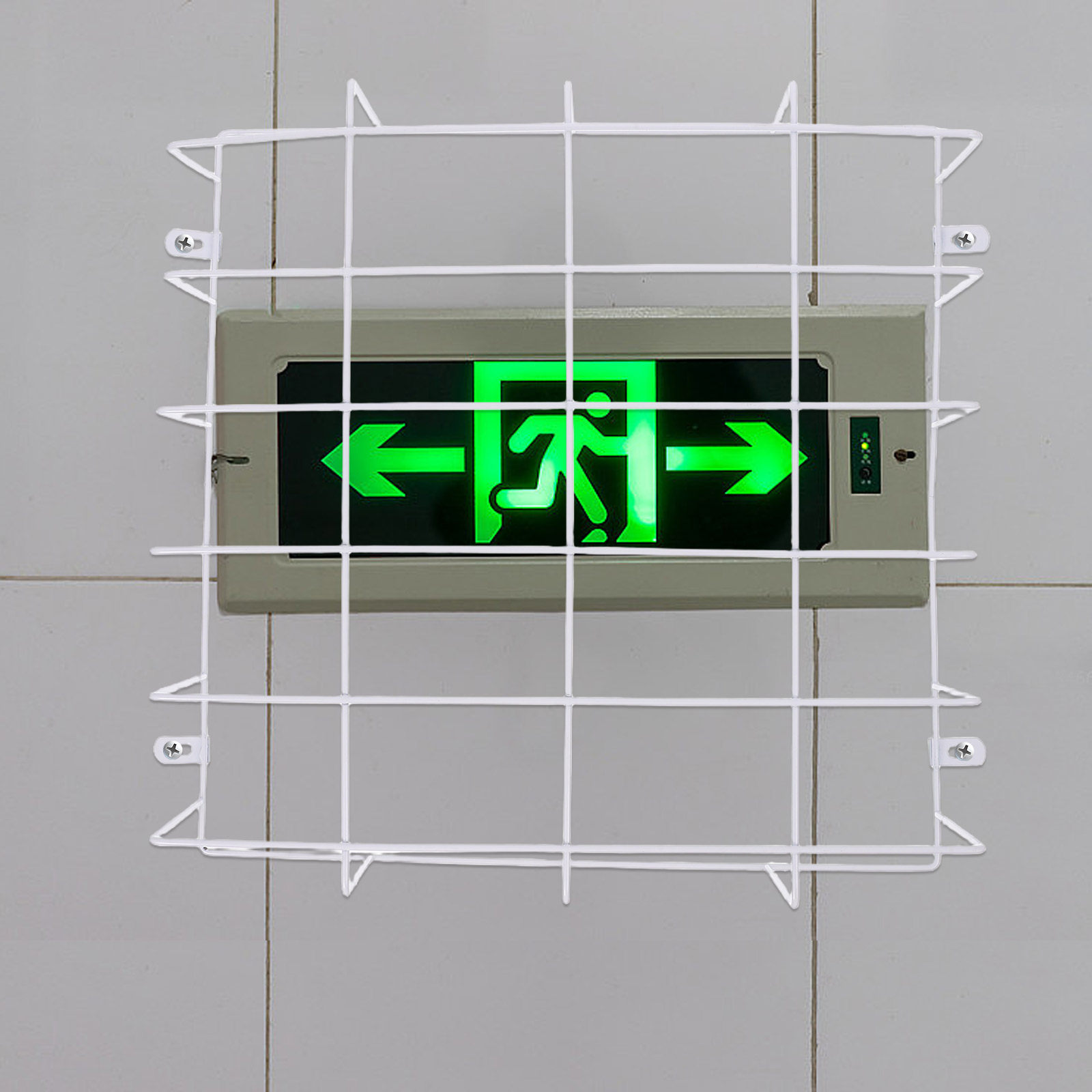 Jaula de malla de acero montad - Emergency Exit Sign reseña y precio